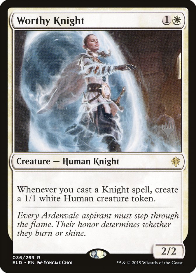 Worthy Knight (Promo Pack) [Throne of Eldraine Promos] | PLUS EV GAMES 