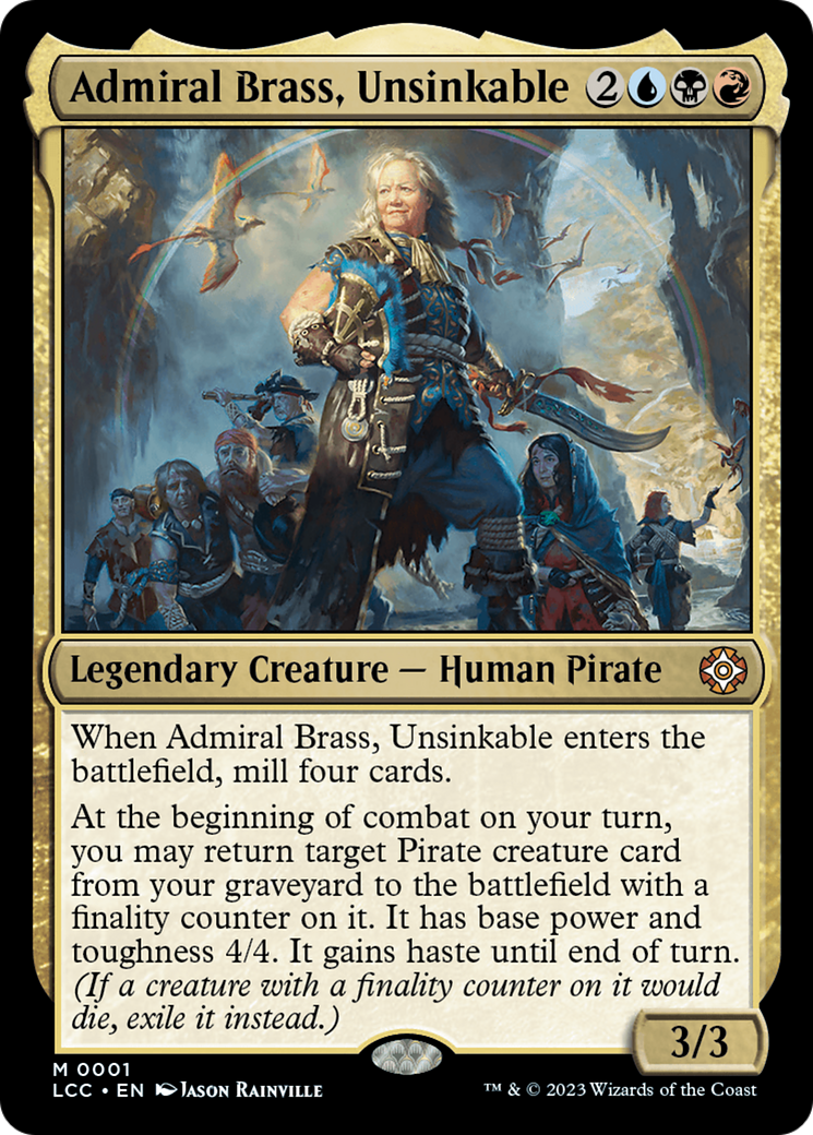 Admiral Brass, Unsinkable (Display Commander) [The Lost Caverns of Ixalan Commander] | PLUS EV GAMES 