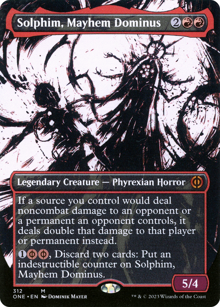 Solphim, Mayhem Dominus (Borderless Ichor) [Phyrexia: All Will Be One] | PLUS EV GAMES 