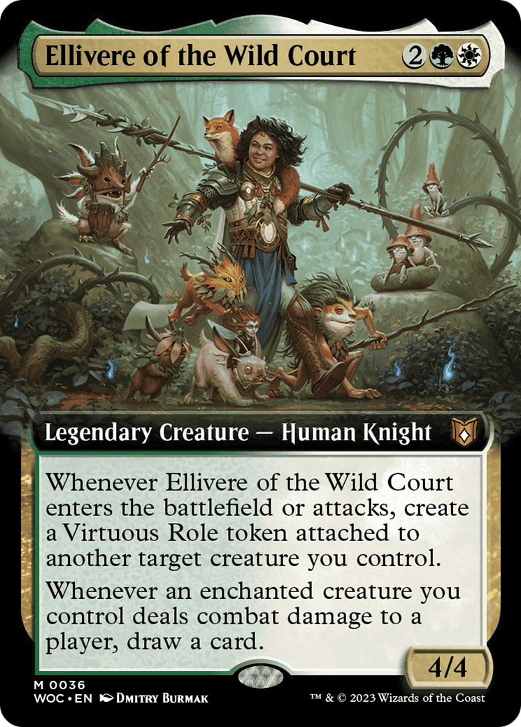 Ellivere of the Wild Court (Extended Art) [Wilds of Eldraine Commander] | PLUS EV GAMES 