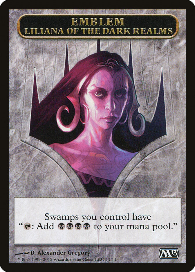 Liliana of the Dark Realms Emblem [Magic 2013 Tokens] | PLUS EV GAMES 