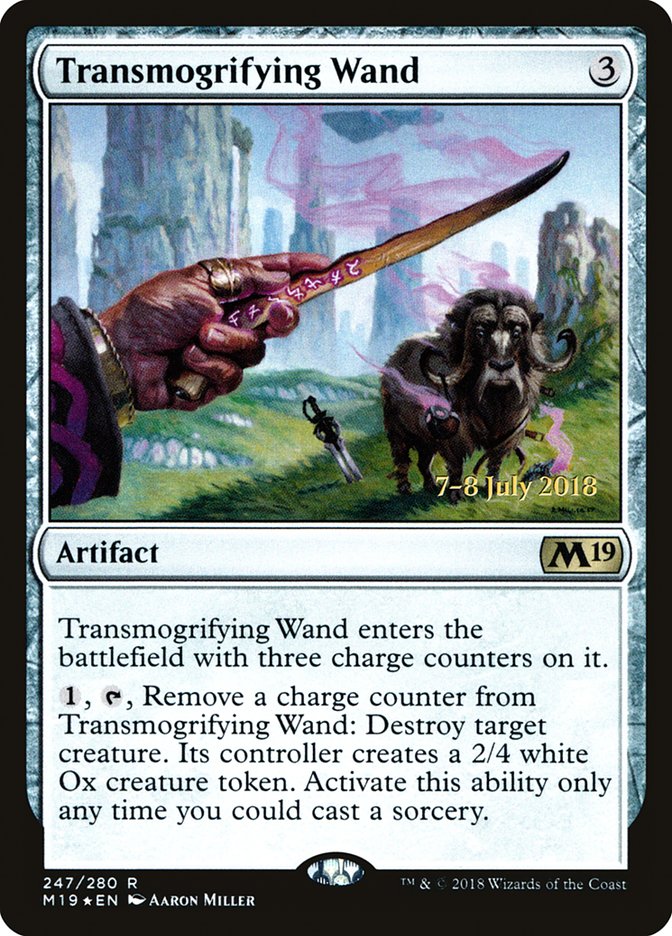 Transmogrifying Wand  [Core Set 2019 Prerelease Promos] | PLUS EV GAMES 