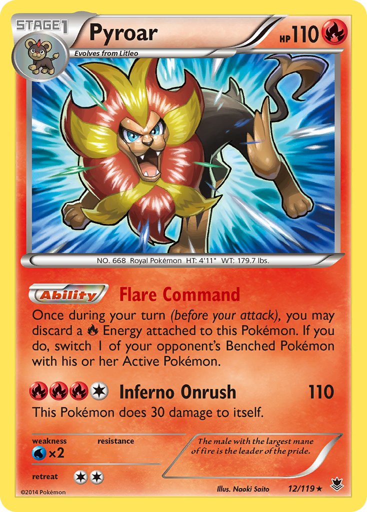 Pyroar (12/119) (Theme Deck Exclusive) [XY: Phantom Forces] | PLUS EV GAMES 