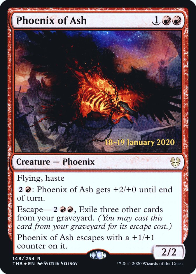 Phoenix of Ash [Theros Beyond Death Prerelease Promos] | PLUS EV GAMES 