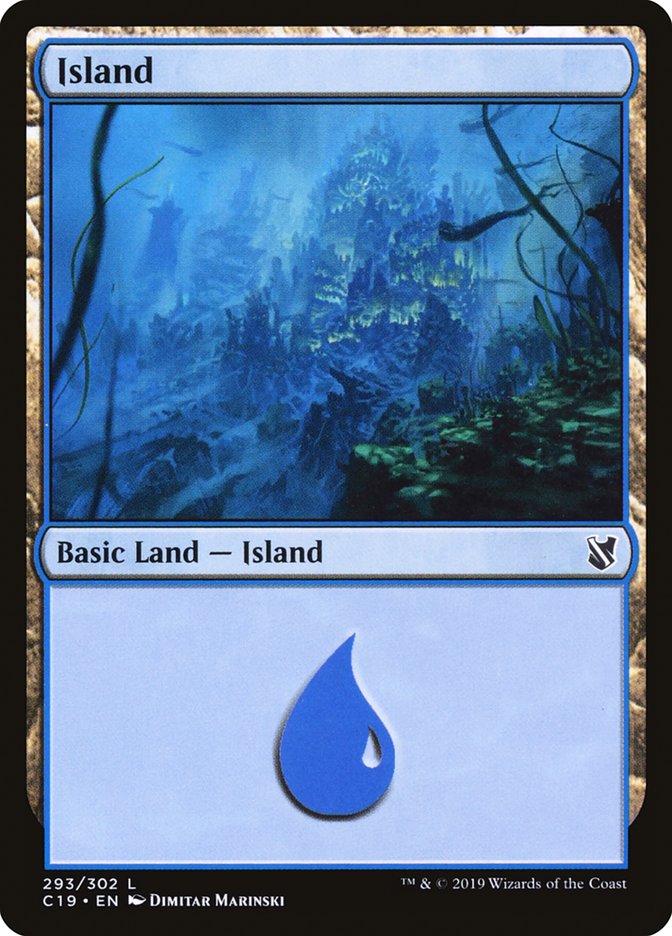 Island (293) [Commander 2019] | PLUS EV GAMES 