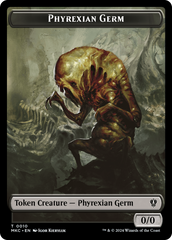 Spirit // Phyrexian Germ Double-Sided Token [Murders at Karlov Manor Commander Tokens] | PLUS EV GAMES 