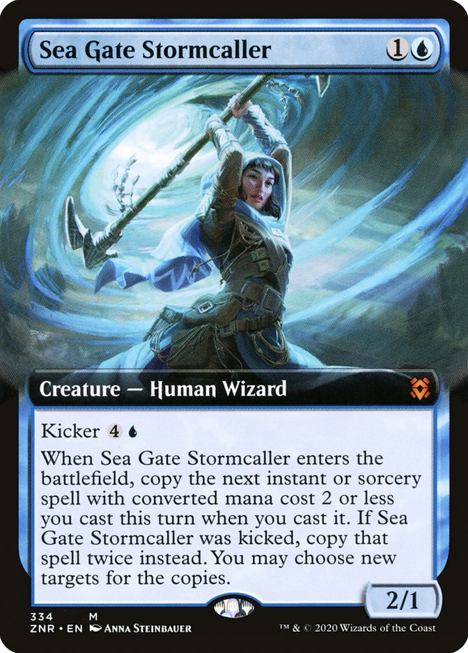 Sea Gate Stormcaller (Extended) [Zendikar Rising Extended Art] | PLUS EV GAMES 