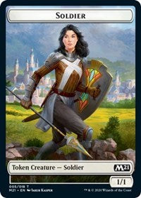 Soldier // Treasure Double-sided Token [Core Set 2021 Tokens] | PLUS EV GAMES 