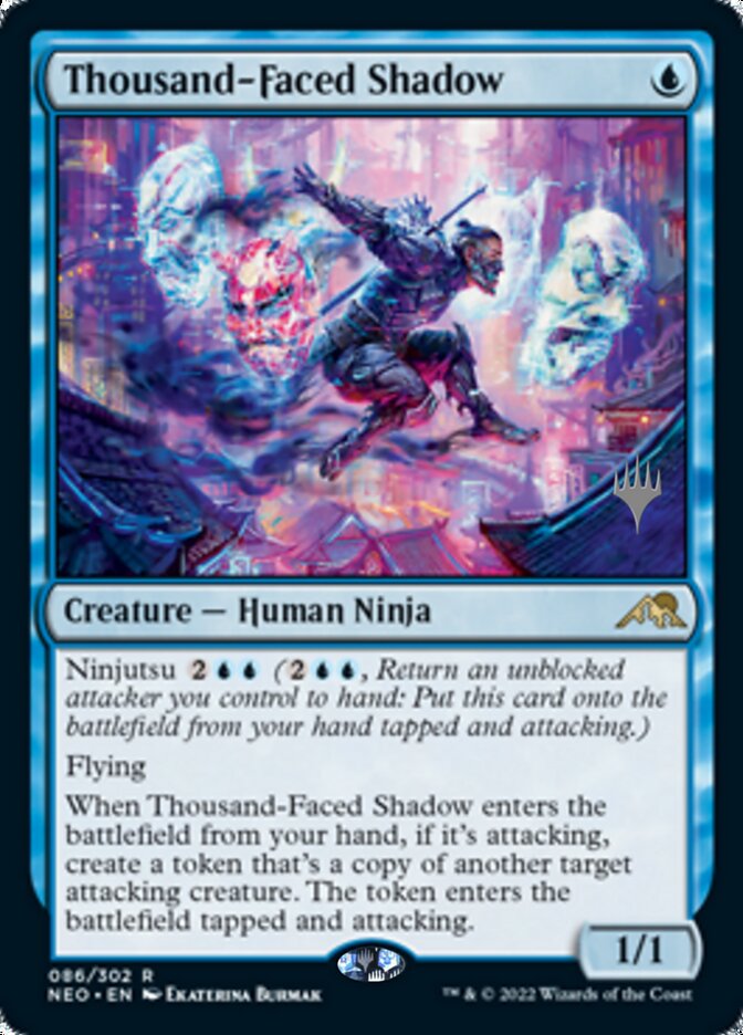 Thousand-Faced Shadow (Promo Pack) [Kamigawa: Neon Dynasty Promos] | PLUS EV GAMES 