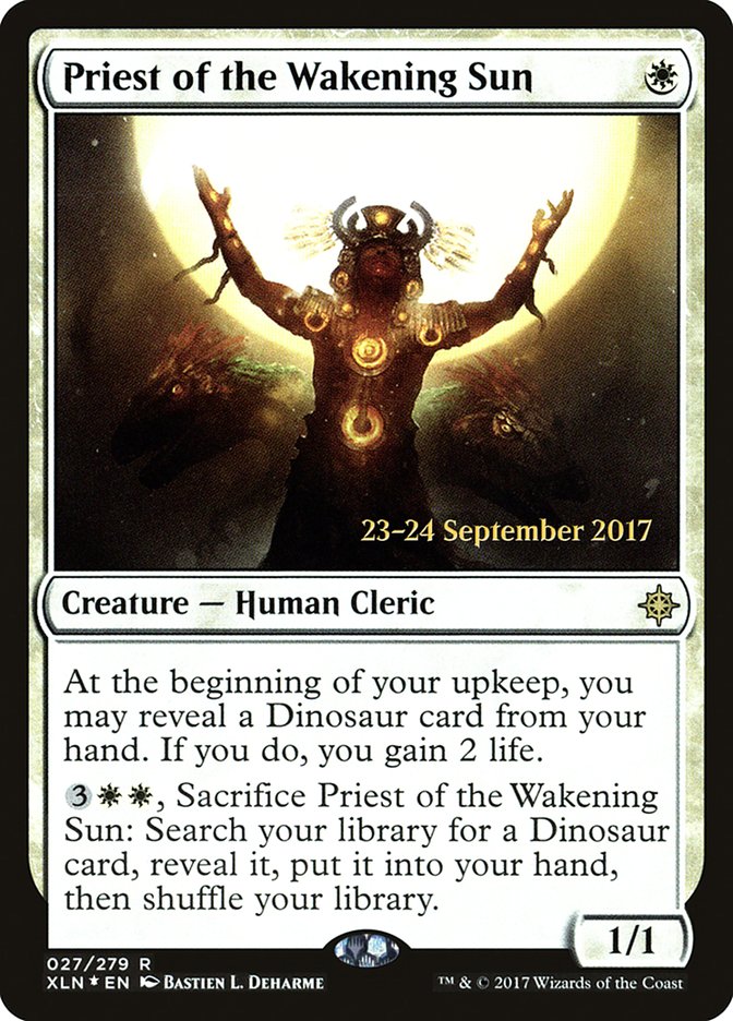 Priest of the Wakening Sun  [Ixalan Prerelease Promos] | PLUS EV GAMES 