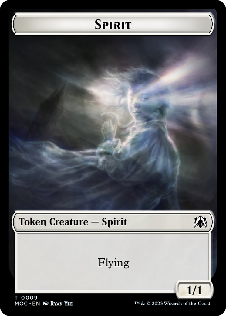 Spirit (9) // Spirit (13) Double-Sided Token [March of the Machine Commander Tokens] | PLUS EV GAMES 