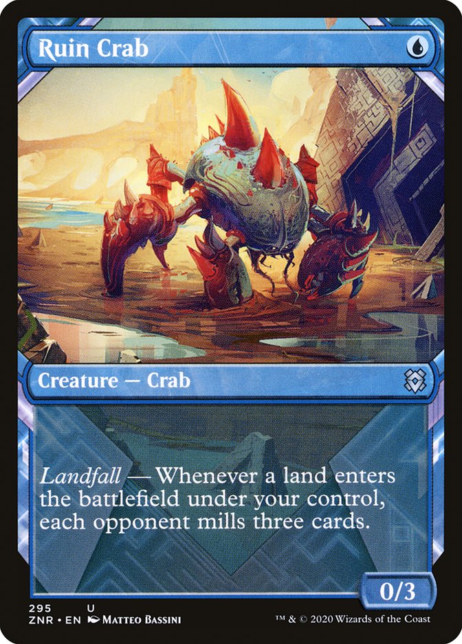 Ruin Crab (Showcase) [Zendikar Rising Extended Art] | PLUS EV GAMES 