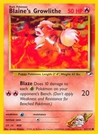Blaine's Growlithe (62) (62) [Gym Heroes]
