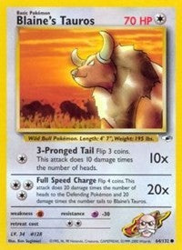 Blaine's Tauros (64) [Gym Heroes]