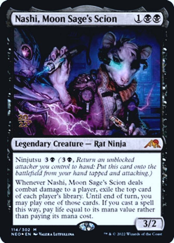 Nashi, Moon Sage's Scion [Kamigawa: Neon Dynasty Prerelease Promos] | PLUS EV GAMES 