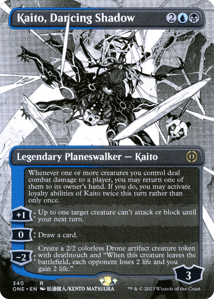 Kaito, Dancing Shadow (Borderless Manga) [Phyrexia: All Will Be One] | PLUS EV GAMES 