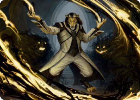 Leonin Lightscribe Art Card [Strixhaven: School of Mages Art Series] | PLUS EV GAMES 