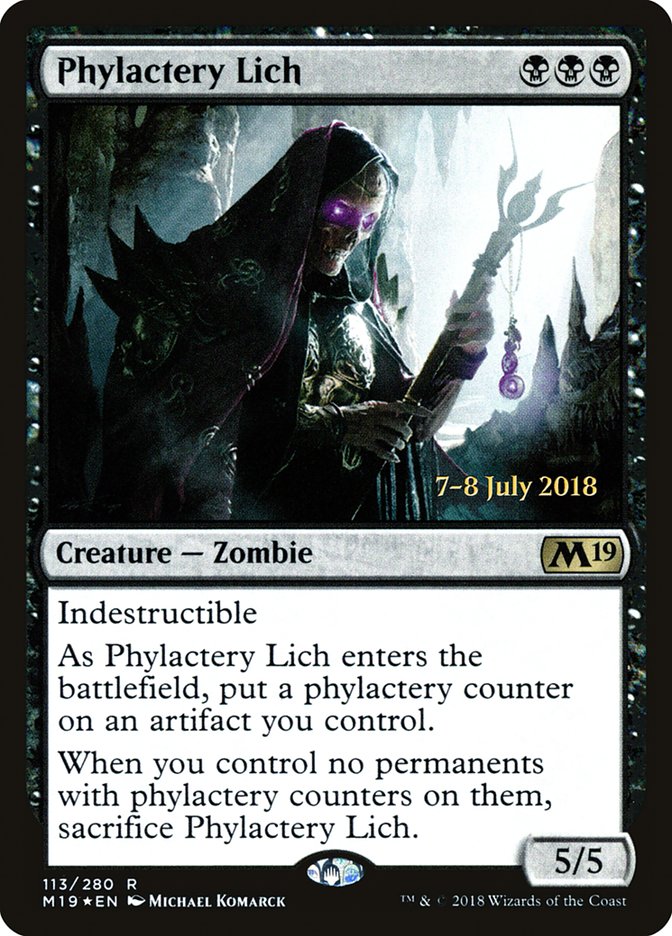 Phylactery Lich  [Core Set 2019 Prerelease Promos] | PLUS EV GAMES 