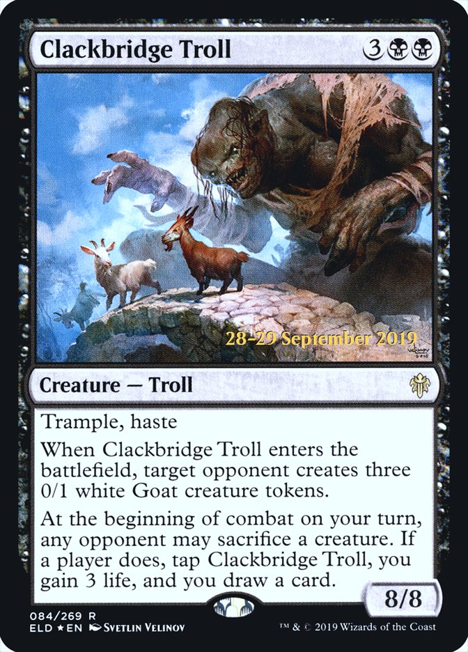 Clackbridge Troll  [Throne of Eldraine Prerelease Promos] | PLUS EV GAMES 