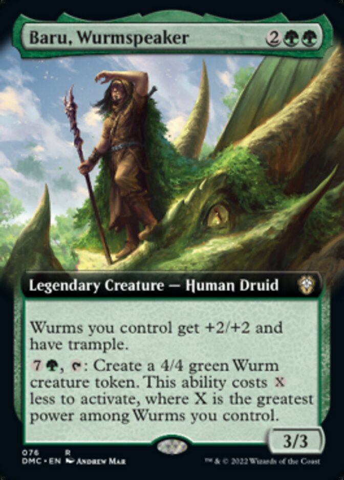 Baru, Wurmspeaker (Extended Art) [Dominaria United Commander] | PLUS EV GAMES 