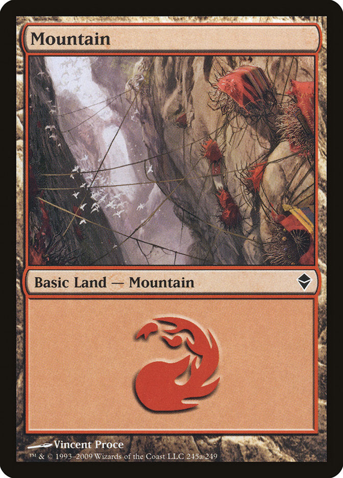 Mountain (245a) [Zendikar] | PLUS EV GAMES 