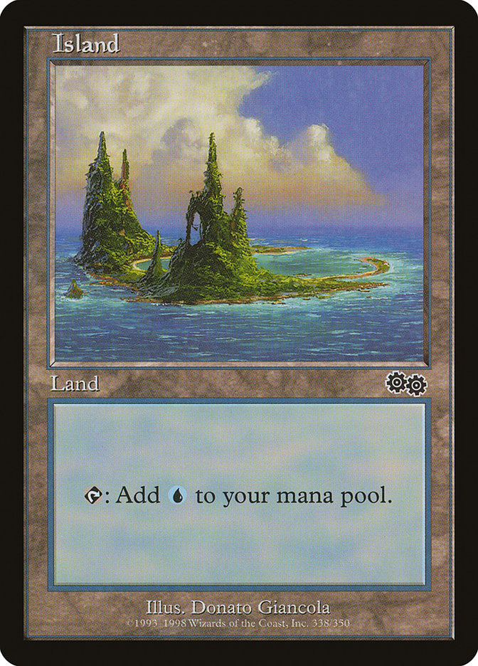 Island (338) [Urza's Saga] | PLUS EV GAMES 