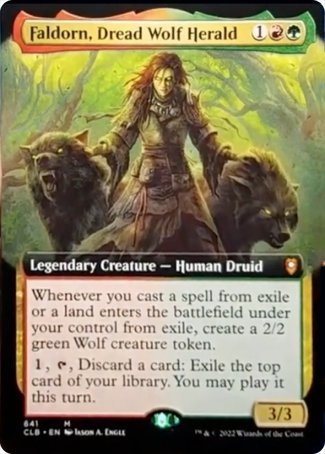 Faldorn, Dread Wolf Herald (Extended Art) [Commander Legends: Battle for Baldur's Gate] | PLUS EV GAMES 