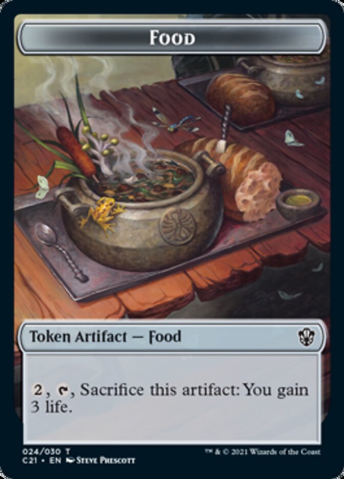 Food // Saproling Token [Commander 2021 Tokens] | PLUS EV GAMES 