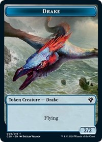 Drake // Insect (018) Double-sided Token [Commander 2020 Tokens] | PLUS EV GAMES 