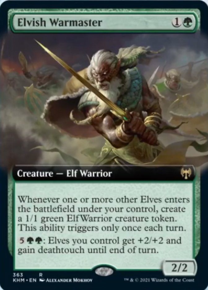 Elvish Warmaster (Extended Art) [Kaldheim] | PLUS EV GAMES 