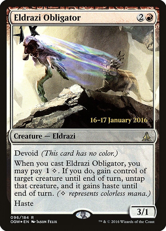 Eldrazi Obligator [Oath of the Gatewatch Prerelease Promos] | PLUS EV GAMES 