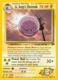 Lt. Surge's Electrode (52) [Gym Challenge] | PLUS EV GAMES 