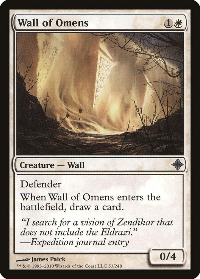 Wall of Omens [Rise of the Eldrazi] | PLUS EV GAMES 