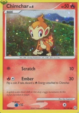 Chimchar (76/130) (Cosmos Holo) [Diamond & Pearl: Base Set] | PLUS EV GAMES 