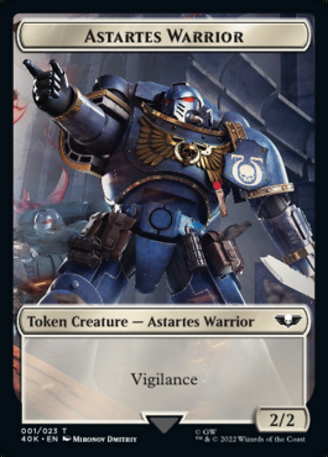 Astartes Warrior // Cherubael Double-sided Token (Surge Foil) [Universes Beyond: Warhammer 40,000 Tokens] | PLUS EV GAMES 
