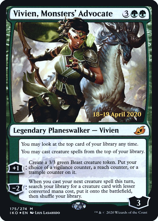 Vivien, Monsters' Advocate  [Ikoria: Lair of Behemoths Prerelease Promos] | PLUS EV GAMES 