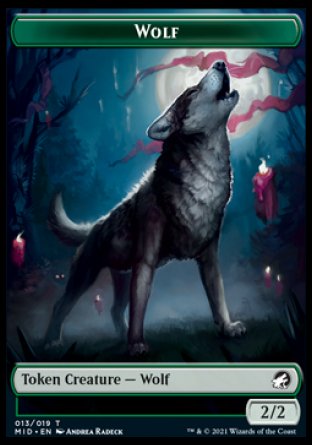 Wolf // Bat Double-sided Token [Innistrad: Midnight Hunt Tokens] | PLUS EV GAMES 