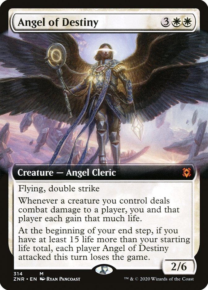 Angel of Destiny (Extended) [Zendikar Rising Extended Art] | PLUS EV GAMES 