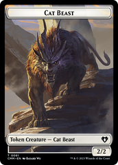 Cleric // Cat Beast Double-Sided Token [Commander Masters Tokens] | PLUS EV GAMES 