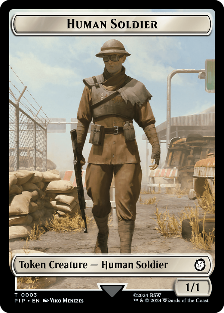 Soldier (004) // Human Soldier Double-Sided Token [Fallout Tokens] | PLUS EV GAMES 