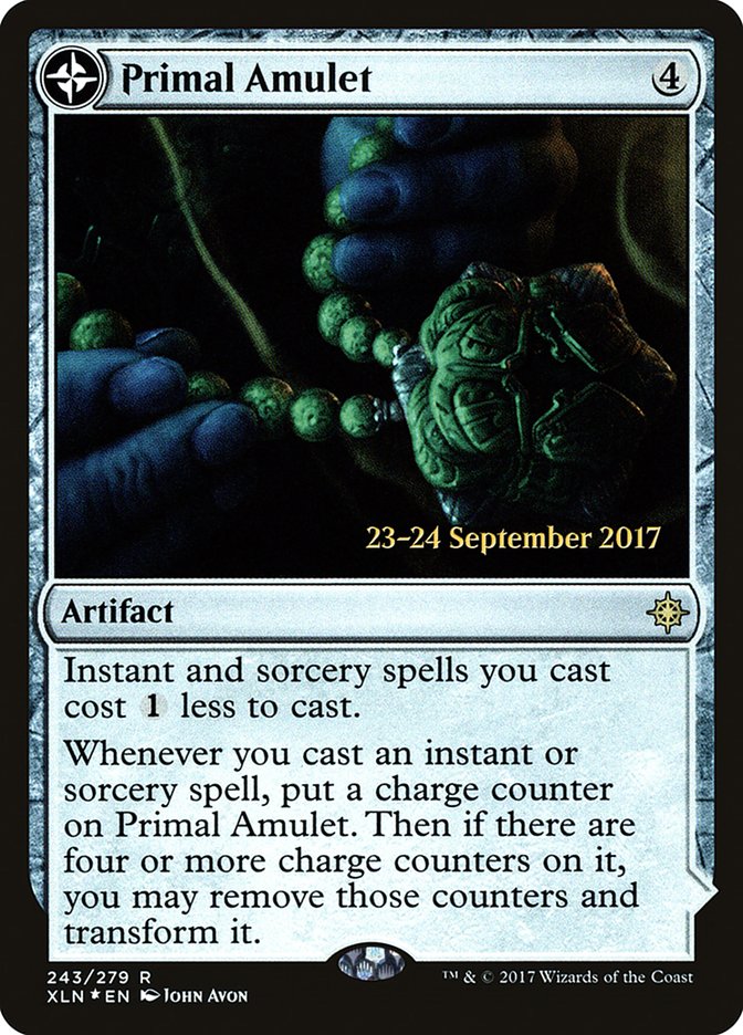 Primal Amulet // Primal Wellspring  [Ixalan Prerelease Promos] | PLUS EV GAMES 