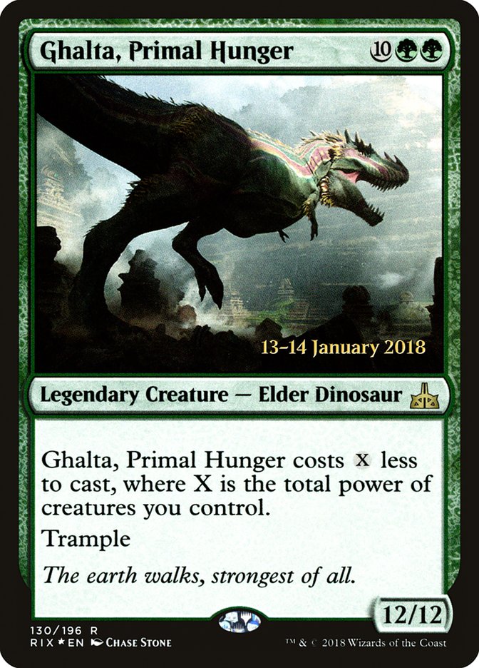 Ghalta, Primal Hunger [Rivals of Ixalan Prerelease Promos] | PLUS EV GAMES 