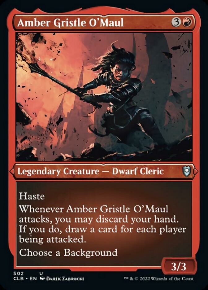 Amber Gristle O'Maul (Foil Etched) [Commander Legends: Battle for Baldur's Gate] | PLUS EV GAMES 