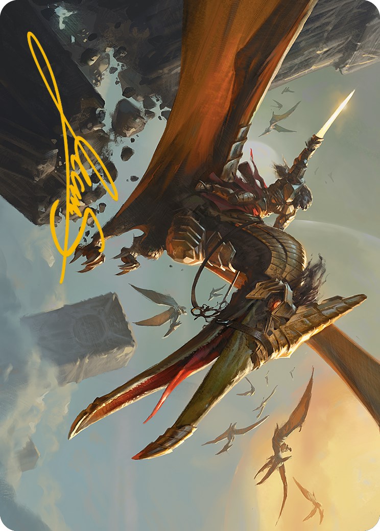 Skyhunter Strike Force Art Card (Gold-Stamped Signature) [Phyrexia: All Will Be One Art Series] | PLUS EV GAMES 