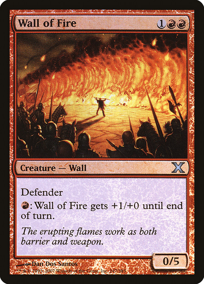 Wall of Fire (Premium Foil) [Tenth Edition] | PLUS EV GAMES 