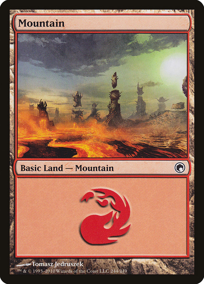 Mountain (244) [Scars of Mirrodin] | PLUS EV GAMES 