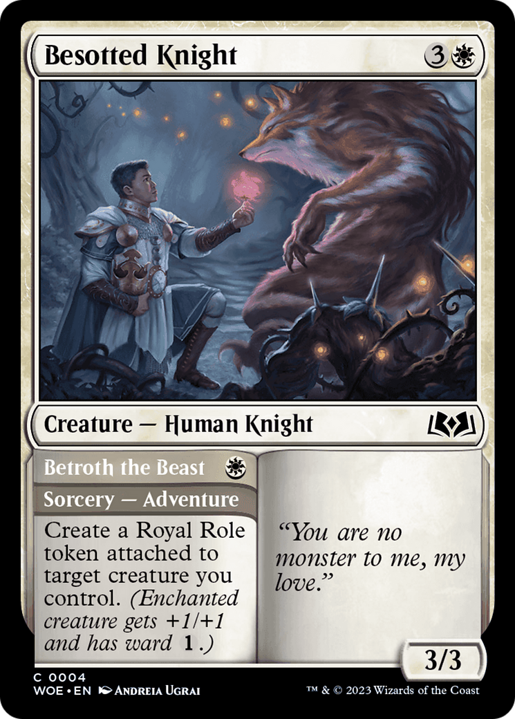 Besotted Knight // Betroth the Beast [Wilds of Eldraine] | PLUS EV GAMES 