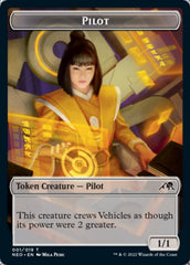 Spirit (002) // Pilot Double-sided Token [Kamigawa: Neon Dynasty Tokens] | PLUS EV GAMES 