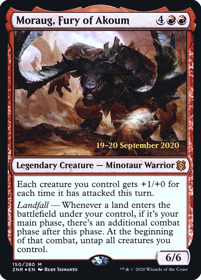 Moraug, Fury of Akoum  [Zendikar Rising Prerelease Promos] | PLUS EV GAMES 