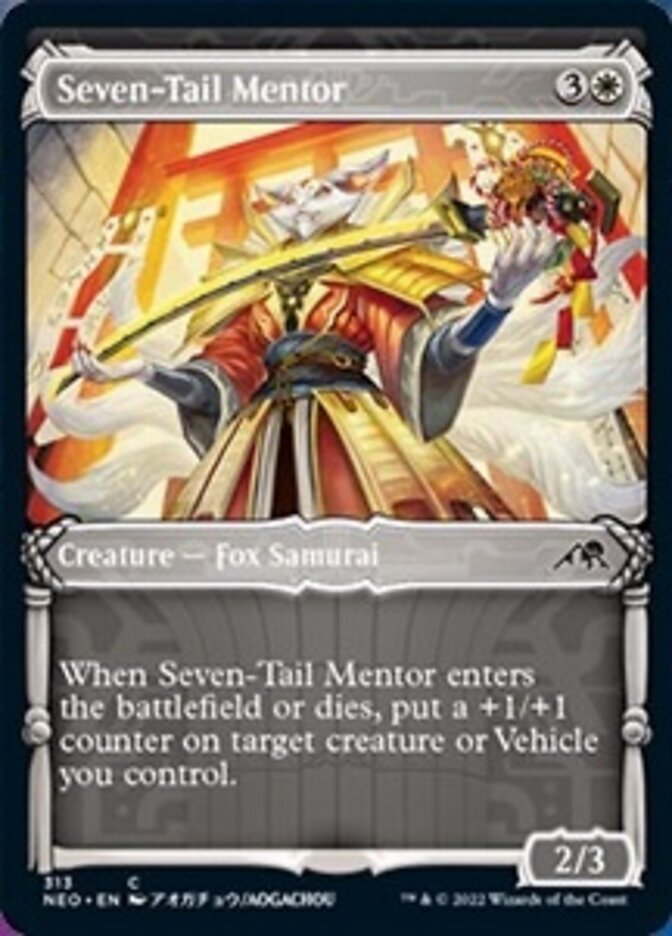 Seven-Tail Mentor (Showcase Samurai) [Kamigawa: Neon Dynasty] | PLUS EV GAMES 